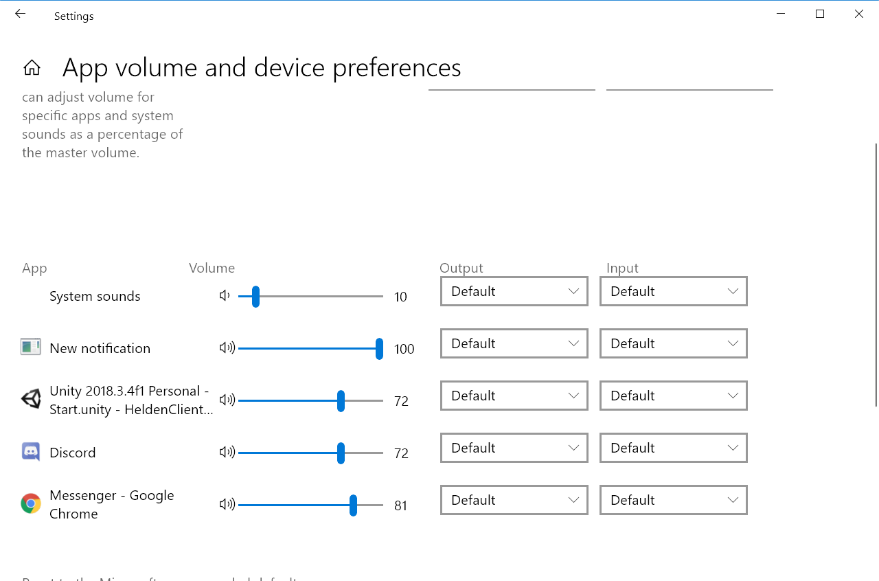 Other sound options